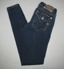 Womens Miss Me Signature Skinny Stretch Jeans. Size 25 Blue. 31" Inseam.