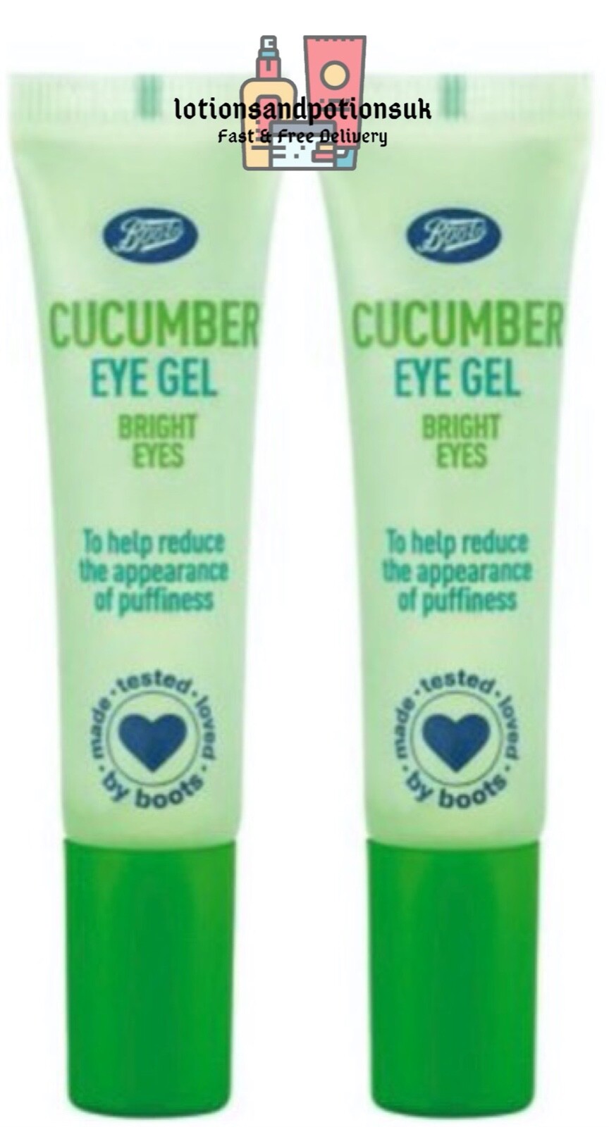 2 X Boots CUCUMBER Eye Gel 15ML