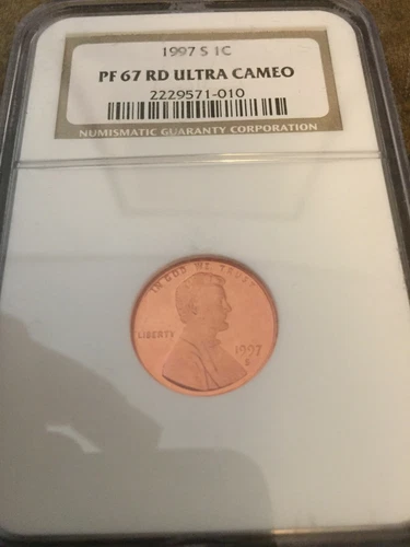 1997 S NGC PF67RD ULTRA CAMEO LINCOLN CENT