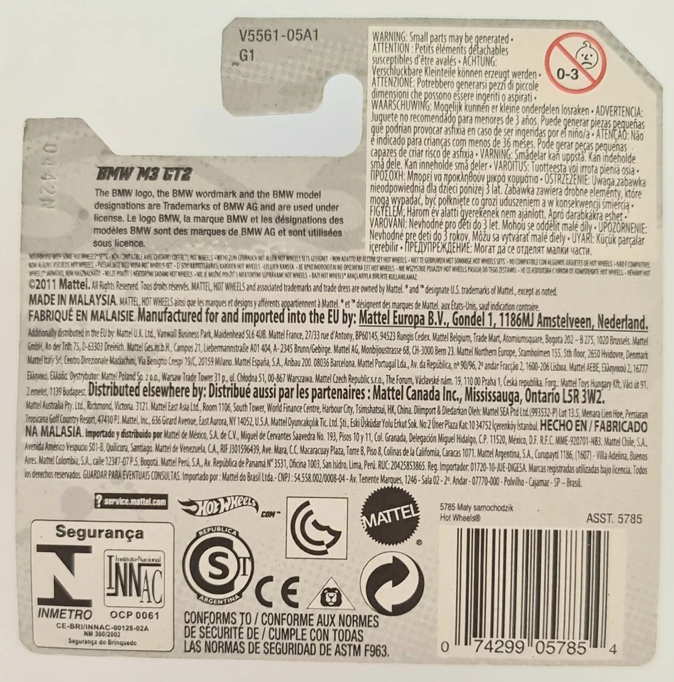 BMW M3 GT2 2012 Hot Wheels nuevos modelos negro #5/247 5 de 50 HW Premiere S/C Foto 4 de 4