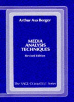 Media Analysis Techniques (Commtext Series),Arthur Asa Berger