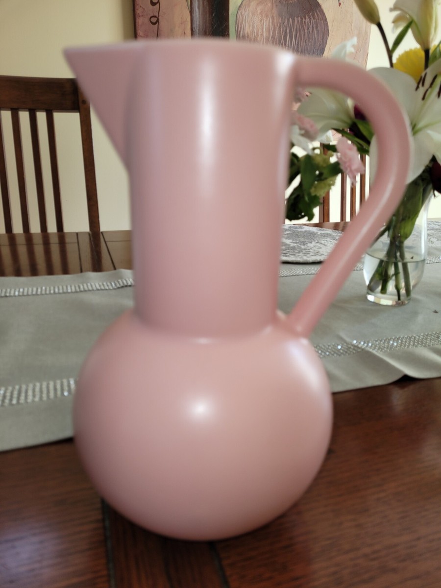 Raawii Strom Jug Earthenware In Coral Blush Size Medium 9.25