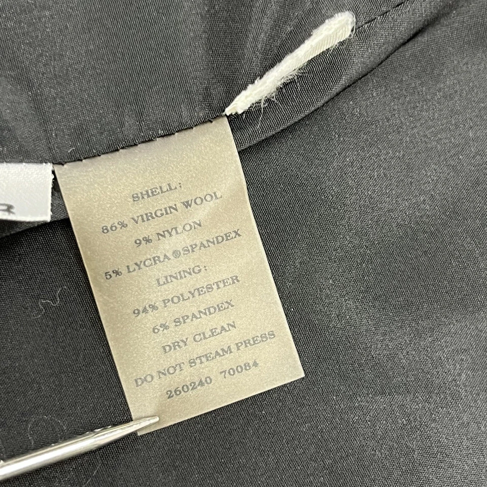 ANN TAYLOR шерсти Blazer куртка Sz 2P одна кнопка классический карьера карманы темно серый - Изображение 4 из 4