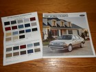 1987 Ford Tempo Brochure / Catalog + Original 87 Paint Color Chips