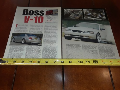 1999 FORD MUSTANG BOSS V-10 CONCEPT CAR ORIGINAL ARTICLE - Picture 7 of 12