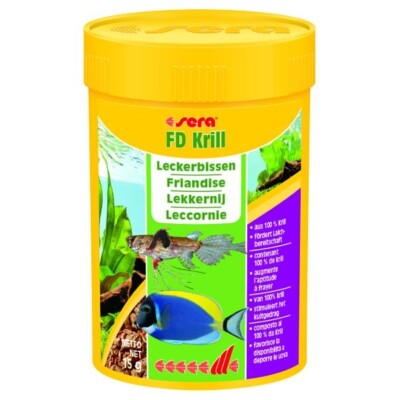Sera FD Krill - 100 ml getrockneter Krill als Leckerbissen für Barsche / Skalare