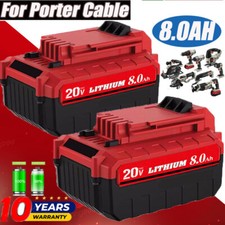 6pcs 20V 8.0AH Battery For PORTER CABLE Lithium-Ion 20 Volt Max PCC680L PCC685L