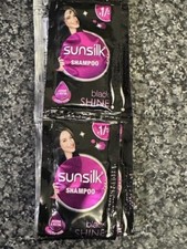 8x Sunsilk Shampoo Black Shine Travel Holiday Pouch Pack Sachet 6ml