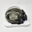 Barry Sanders Signed Autographed Auto Salute to Service HOF Mini Helmet  Lions