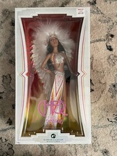 2007 Barbie CHER Bob Mackie 70's Half Breed Indian Doll Black Label NIB