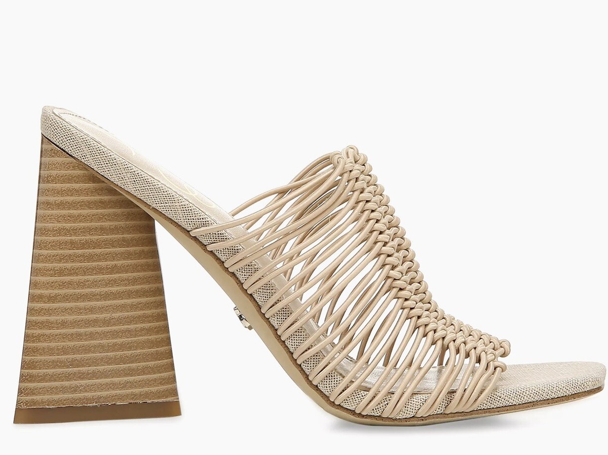 NWOT Sam Edelman Womens Laurette Block Heel Sandals Knotted