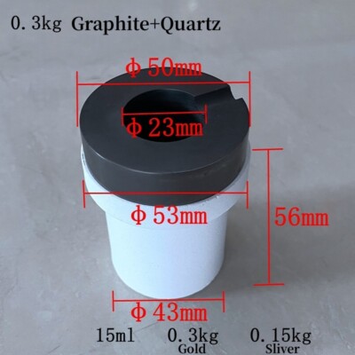 Quarz Graphit Tiegel Barren Form Tiegel Schmelzen Gold Silber Gussveredelung  NU