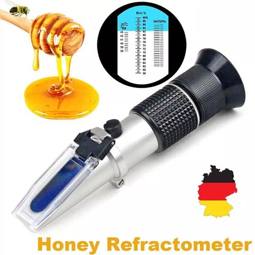Refraktometer Honig Imker Wasser Zucker Gehalt, Brix: 58-90% Wasser: 12-27% 2025 - Bild 3 von 12