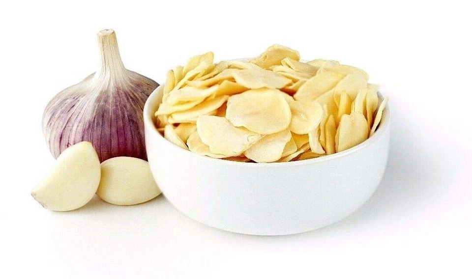 Copos en rodajas de ajo deshidratado totalmente naturales Hayllo, 3 libras Foto 2 de 4