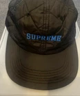 Casquette FW14 Supreme matelassée nylon 6 panneaux chapeau noir rare