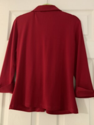 COIN RED HOLIDAY LONG SLEEVE BLOUSE | eBay