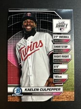 2024 Bowman Draft Baseball Kaelen Culpepper Draft Night #BDN-9 Twins 