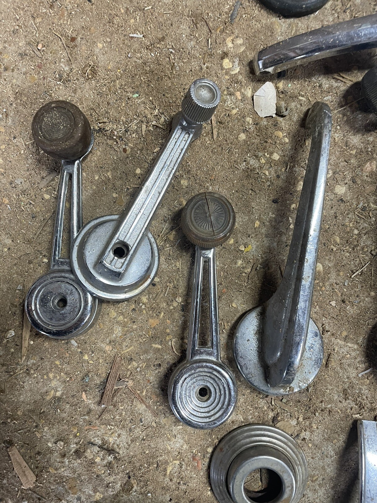 LOT OF 25 VINTAGE CAR DOOR HANDLES AND WINDOW LEVERS Chevy Ford Dodge