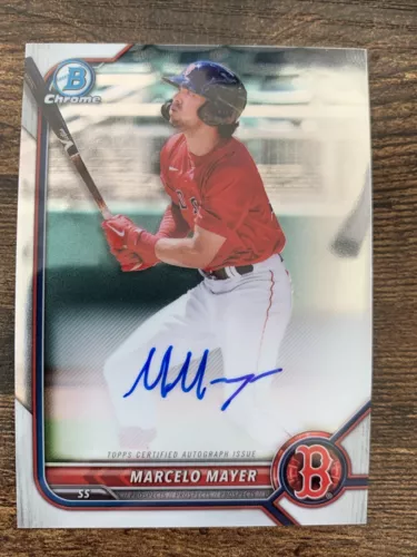 2022 Bowman Chrome Prospect On Card Auto Marcelo Mayer CPA-MMY Red Sox