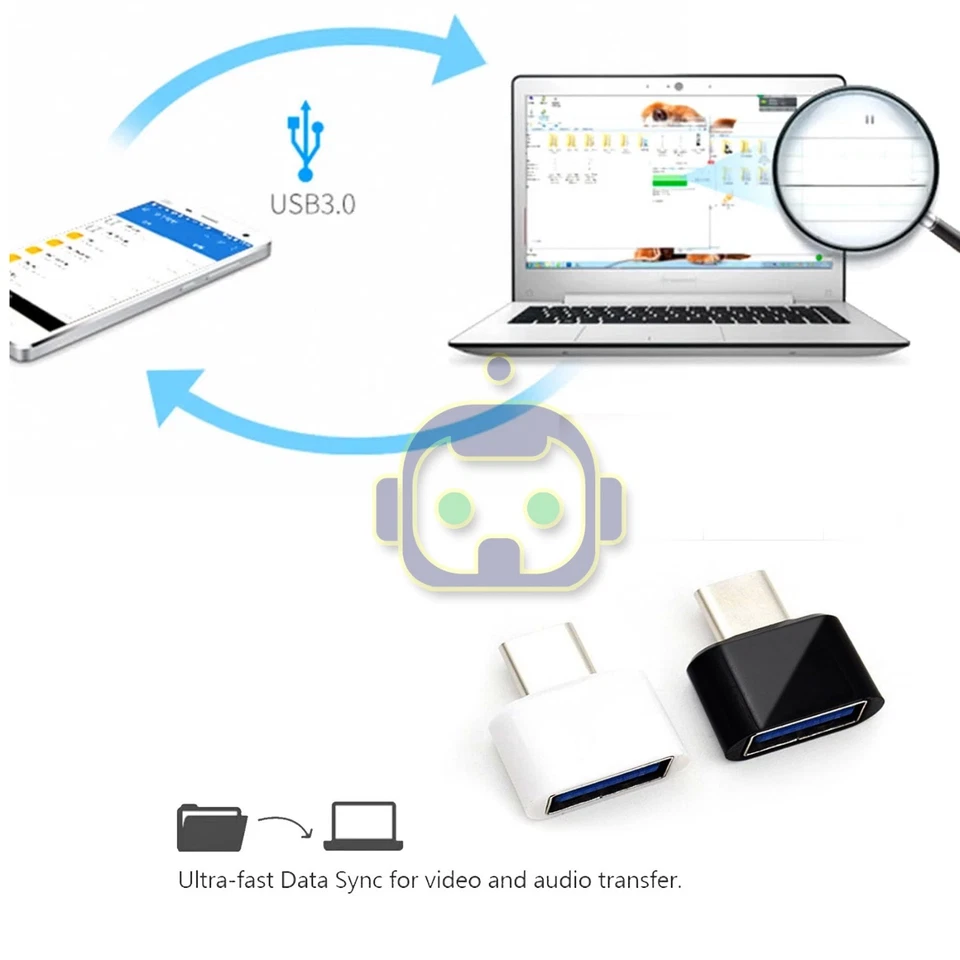 Paquete de 5 adaptadores USB-A hembra a USB-C macho OTG USB 3.0 3.1 convertidor compatible Foto 3 de 4