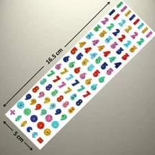 Mrs Grossman's Sticker - LIMITED EDITION SPARKLE - RETRO NUMBERS - Up to 20%!!!