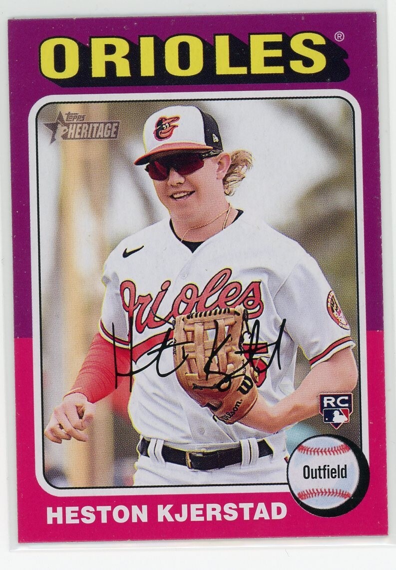HESTON KJERSTAD 2024 Topps Heritage #327 RC Baltimore Orioles