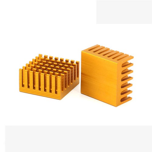 Various Sizes Aluminum Heatsink Heat Sinks IC Chip Transistor Black Silver Gold - Picture 4 of 7