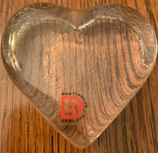 Dartington Heart-shaped Crystal Paperweight 
