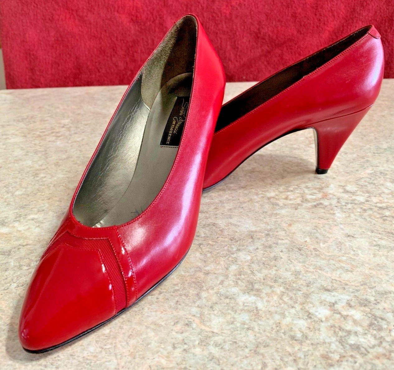 Sesto Meucci Women's Pump Heels Dress shoes Size 7.5 B Red Leather Sesto Meucci Women's Pump Heels Dress shoes Size 7.5 B Red Leather