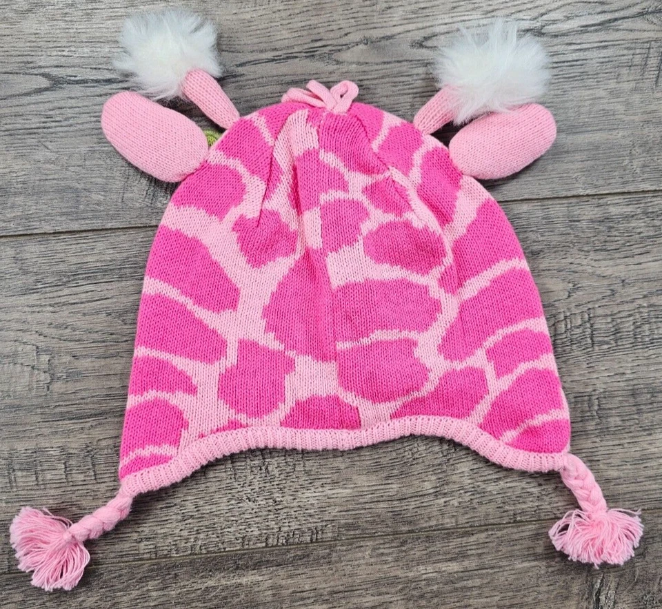 Baby Girl Clothes Gymboree 0-12 Month Lovable Giraffe Knit Hat - Image 2 of 2