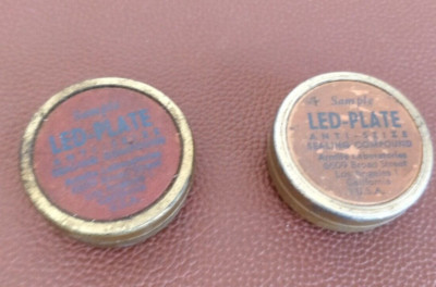 Vintage Armite Labratories LED-PLATE Anti-Seize Compound 2 sample pots