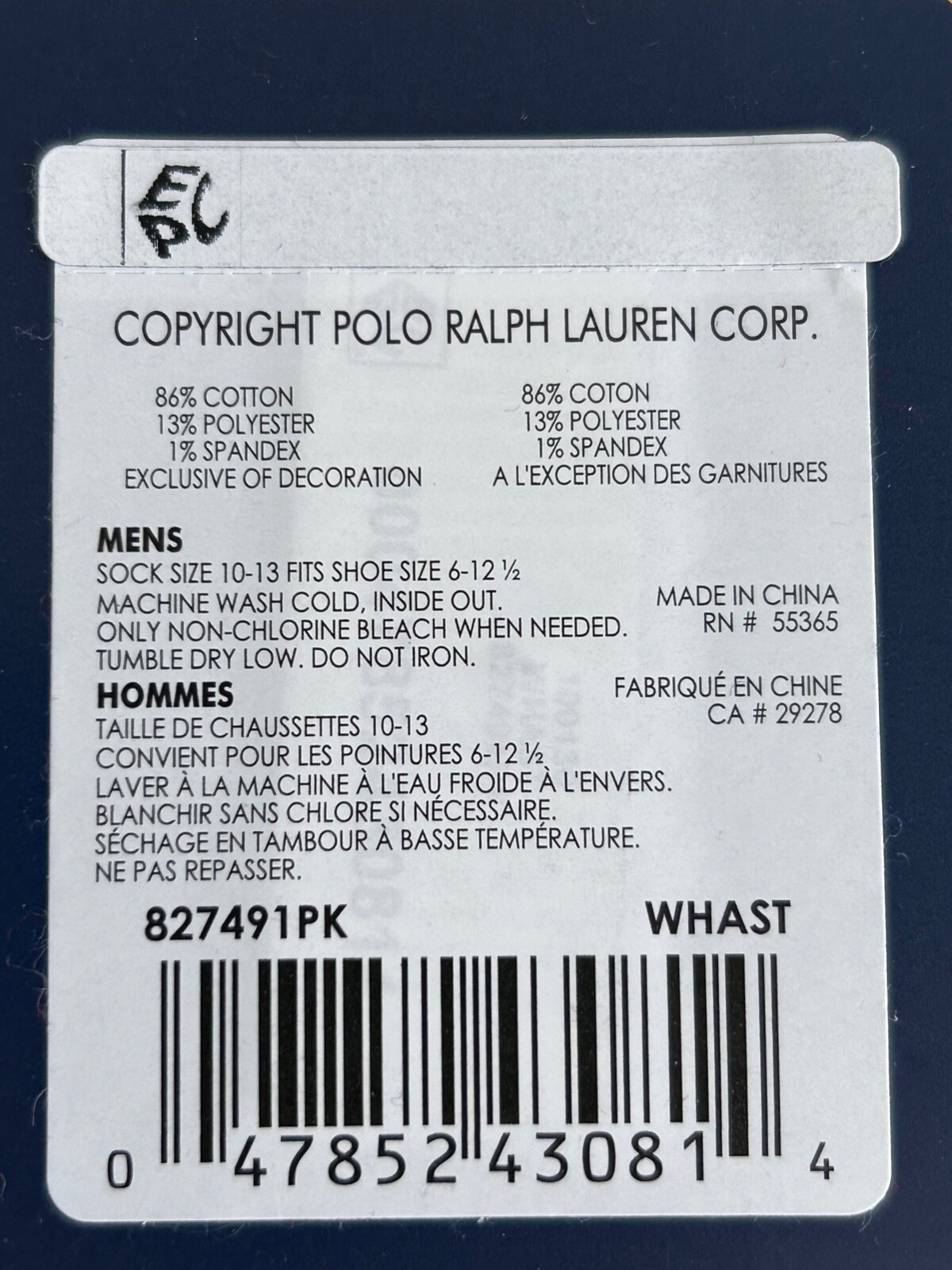 Polo Ralph Lauren Calze Basse Tecniche Sport Uomo 3 Paia Pony Americana