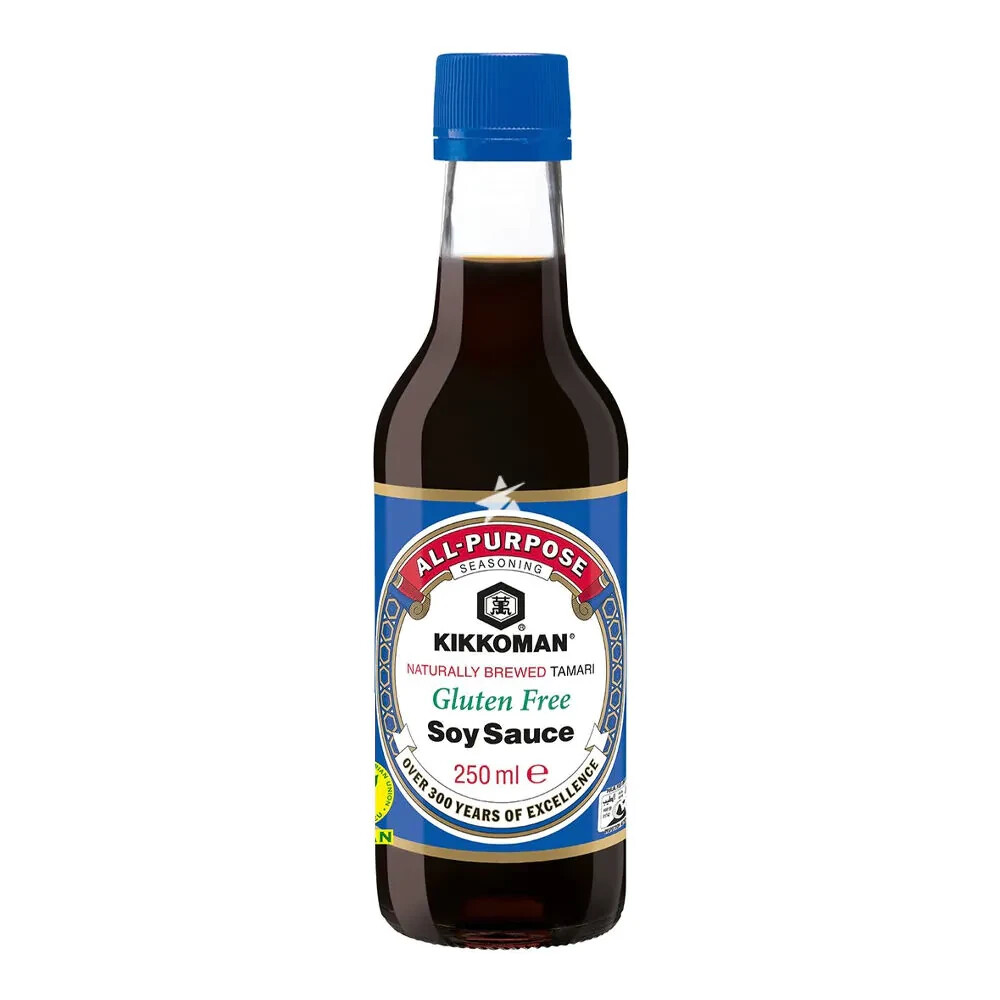 Kikkoman Naturally Brewed Tamari All-Purpose Gluten Free Soy Sauce 250ml HALAL