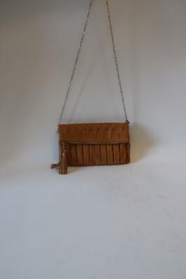 NWT WOMENS URBAN EXPRESSIONS CAMEL BROWN FAUX LEATHER WEAVED SHOULDER BAG*