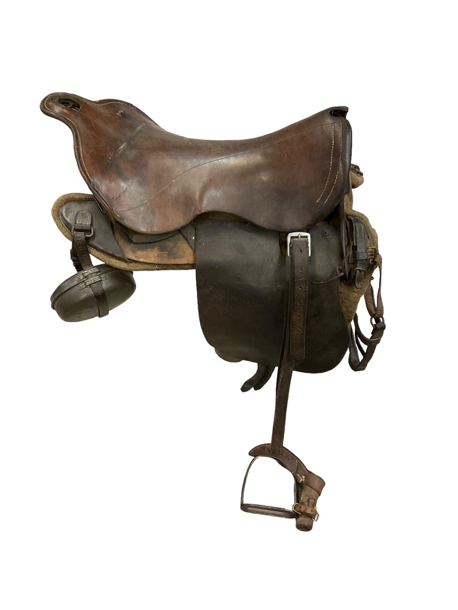 WW1 Canadian CEF Cavalry Saddle 1914 Dated C Broad Arrowed