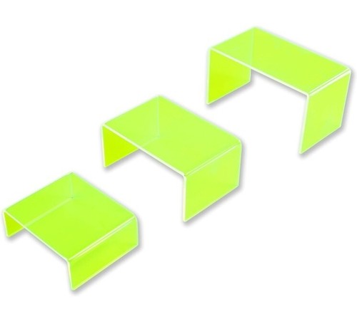X-FLOAT Neon Green Acrylic Display Risers (Set of 6) - Picture 2 of 4