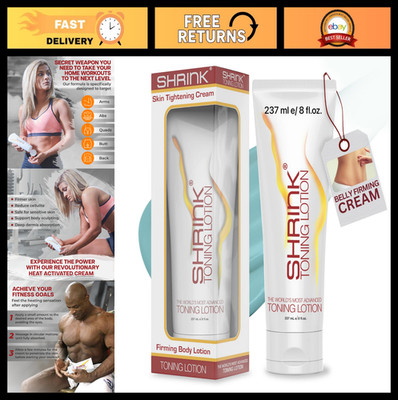 Heat Activated Cellulite Cream & Firming Lotion for Stomach & Body - 8oz