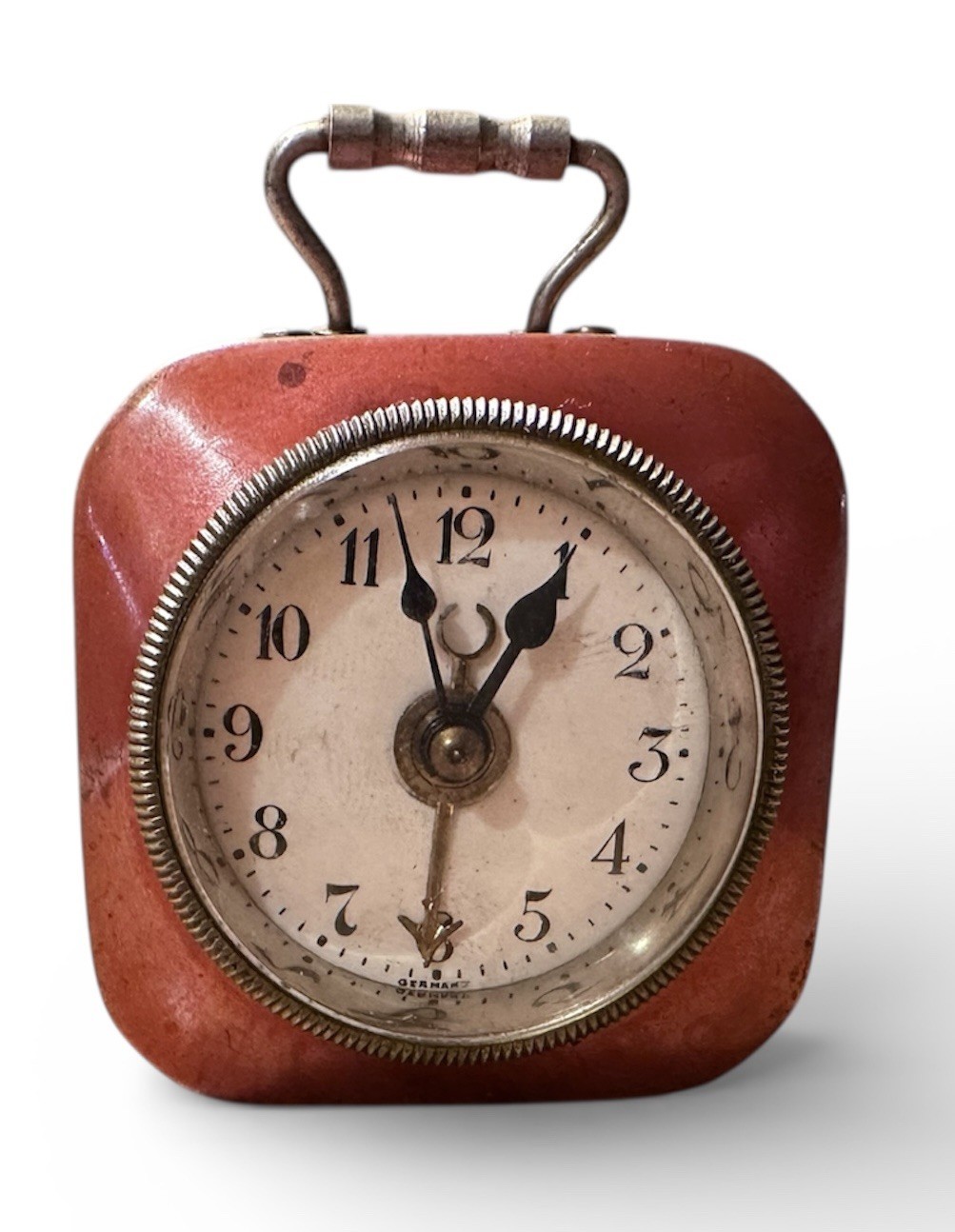 Antique German DRP Alarm Clock 1880s Pre-WWII Reisewecker “Wecker” Style