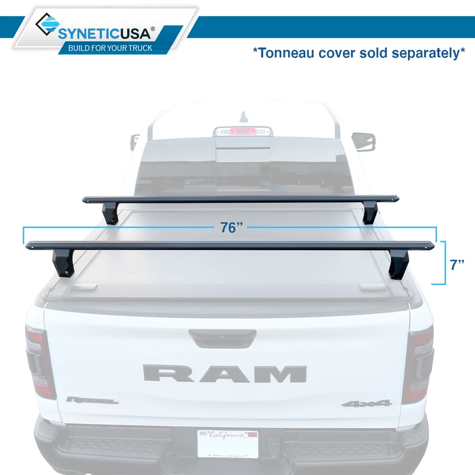 Cubierta Tonneau retráctil MRB Stealth Black 2009-26 5,7 ft + barra transversal Foto 4 de 4