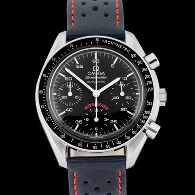 OMEGA Speedmaster Reduced 3810.51.41 AC Milan 100th Anniv. 39mm Auto Watch +B&P