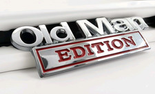 3D Auto Aufkleber Old Man Edition Metall Emblem Logo Sticker Rentner Geschenk