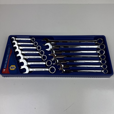 #ad Napa Professional 14 piece wrench set 9 15mm Stubby 9 15mm Long Box End Wrenchs $65.00