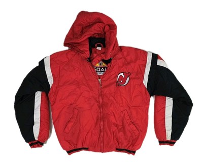 VTG 90s Mighty Mac NEW JERSEY DEVILS Winning Goal Puffer Full Zip