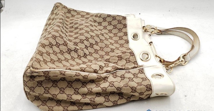 Authentic GUCCI GG monogram Pattern Tote Bag Canv… - image 2