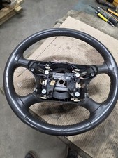 Ford Mustang Leather Wrapped Steering Wheel 94-98 Gray And Black Oem Ford Mustang Leather Wrapped Steering Wheel 94-98 Gray And Black Oem