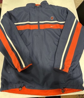 Nike University of Illinois Reversible 3/4 Zip up Reversible Jacket 