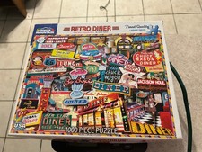 WHITE MOUNTAIN 1000 Pc Puzzle RETRO DINER FREE SHIPPING