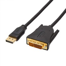 Amazon Basics DisplayPort to DVI Cable 1920x1080p 1080 60Hz 6 ft 1.8m Black