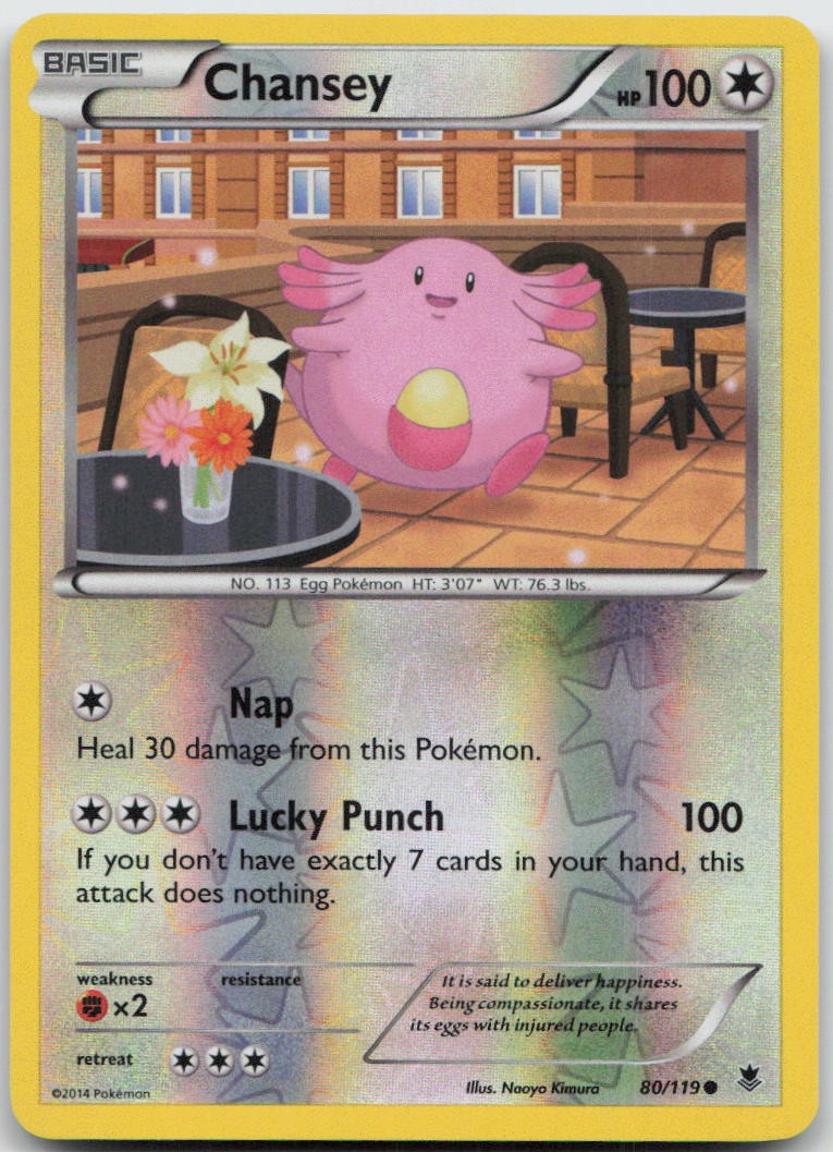 Chansey 80/119 Common Phantom Forces Pokemon TCG Reverse Holo NM