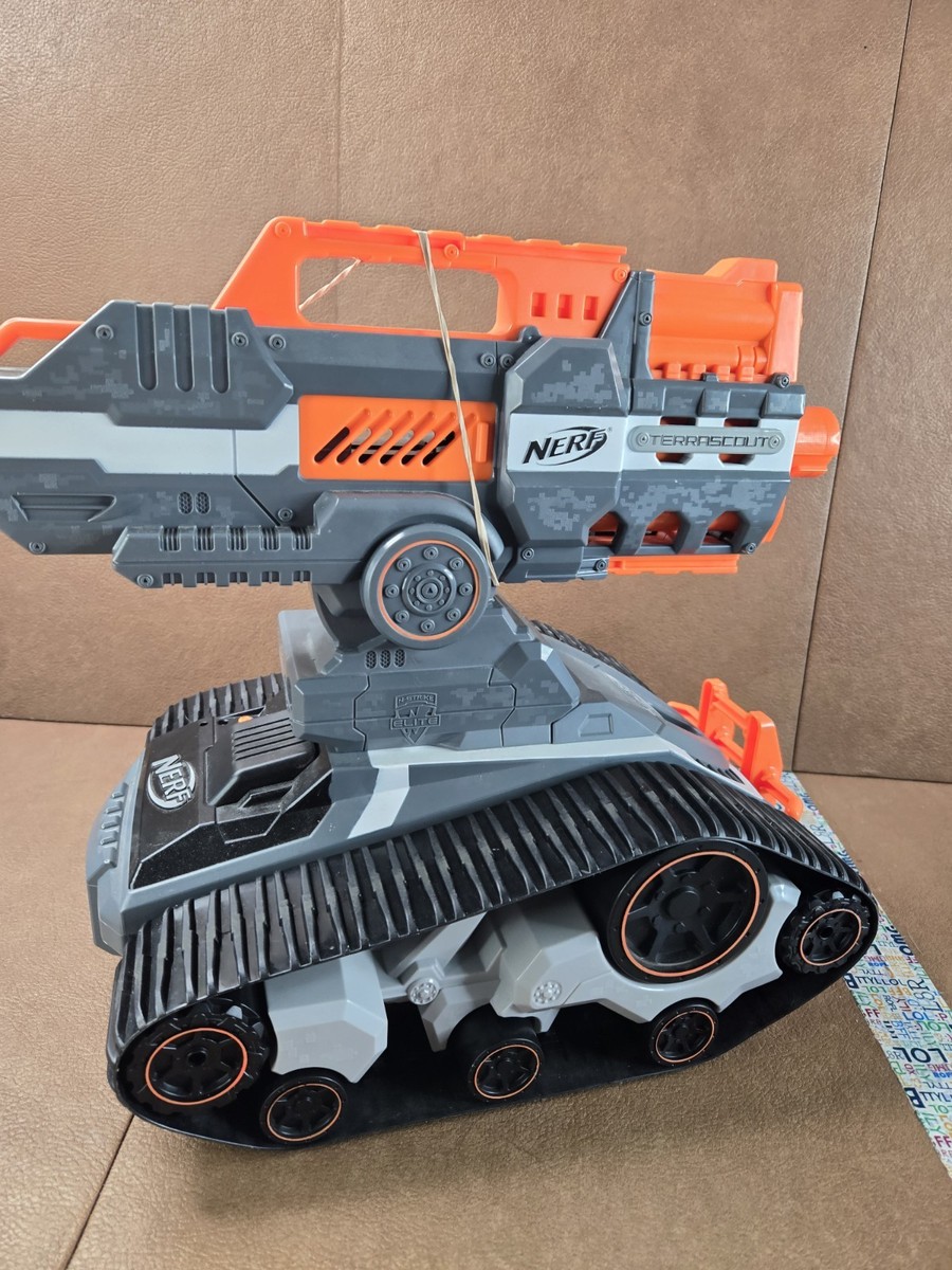 Nerf N-strike Elite Terrascout Drone Tank W Remote & Battery+Wall